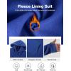 imageFlygo Womens Fleece 2 Piece Outfits Sweatsuit Crop Pullover Sweatshirt Joggers Pants Tracksuit SetRoyal Blue