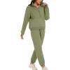imageFlygo Womens Fleece 2 Piece Outfits Sweatsuit Half Zip Pullover Sweatshirt Joggers Pants Tracksuit Set01 Grey Green