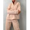 imageFlygo Womens Fleece 2 Piece Sweatsuit Half Zip Pullover Jogging Tracksuit Sweatshirt and SweatpantsApricotL
