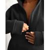 imageFlygo Womens Fleece 2 Piece Sweatsuit Half Zip Pullover Jogging Tracksuit Sweatshirt and SweatpantsBlackM