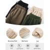 imageFlygo Womens Wide Leg Baggy Pants Casual Elastic High Waisted Palazzo Harem Slacks Ankle Length Loose Trousers with PocketsApricotL