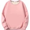 imageFlygo Womens Warm Sherpa Lined Crewneck Fleece Sweatshirt Pullover TopsPink