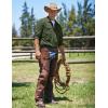 imageFlygo Long Sleeve Work Shirts for Men Casual Cotton Button Down Western Cowboy Cargo Shirt for Hiking Safari CampingArmy Green