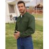 imageFlygo Long Sleeve Work Shirts for Men Casual Cotton Button Down Western Cowboy Cargo Shirt for Hiking Safari CampingArmy Green