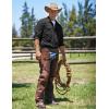 imageFlygo Long Sleeve Work Shirts for Men Casual Cotton Button Down Western Cowboy Cargo Shirt for Hiking Safari CampingBlack