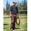 imageFlygo Long Sleeve Work Shirts for Men Casual Cotton Button Down Western Cowboy Cargo Shirt for Hiking Safari CampingDark Grey