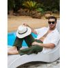 imageFlygo Mens Linen Pants Casual Wide Leg Baggy Pants Summer Cotton Elastic Waist Yoga Beach Palazzo TrousersArmy Green