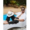 imageFlygo Mens Linen Pants Casual Wide Leg Baggy Pants Summer Cotton Elastic Waist Yoga Beach Palazzo TrousersBlack