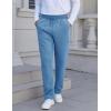 imageFlygo Mens Fleece Lined Sherpa Sweatpants Winter Warm Pants Jogger Lounge Athletic Pant with PocketsBluegreyopen Bottom