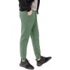 imageFlygo Mens Fleece Lined Sherpa Sweatpants Winter Warm Pants Jogger Lounge Athletic Pant with PocketsGreenribbed Bottom
