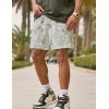 imageFlygo Mens Graphic Print Camo Shorts Fashion Designer Workout Shorts Retro Casual Cool Streetwear Short Pants01 Maple Leaf Grey