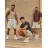 imageFlygo Mens Graphic Print Camo Shorts Fashion Designer Workout Shorts Retro Casual Cool Streetwear Short Pants01 Maple Leaf Grey