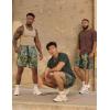 imageFlygo Mens Graphic Print Camo Shorts Fashion Designer Workout Shorts Retro Casual Cool Streetwear Short Pants02 Tree Print Green