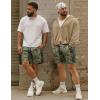 imageFlygo Mens Graphic Print Camo Shorts Fashion Designer Workout Shorts Retro Casual Cool Streetwear Short Pants02 Tree Print Green