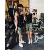 imageFlygo Mens Graphic Print Camo Shorts Fashion Designer Workout Shorts Retro Casual Cool Streetwear Short Pants02 Tree Print Green