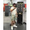imageFlygo Mens Graphic Print Camo Shorts Fashion Designer Workout Shorts Retro Casual Cool Streetwear Short Pants03 Maple Leaf Green