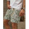 imageFlygo Mens Graphic Print Camo Shorts Fashion Designer Workout Shorts Retro Casual Cool Streetwear Short Pants03 Maple Leaf Green