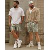 imageFlygo Mens Graphic Print Camo Shorts Fashion Designer Workout Shorts Retro Casual Cool Streetwear Short Pants03 Maple Leaf Green