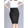 imageFlygo Womens Work Business Office Pencil Skirt Stretchy Knee Length Bodycon SkirtsBlack