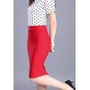 imageFlygo Womens Work Business Office Pencil Skirt Stretchy Knee Length Bodycon SkirtsRed