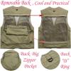 imageFlygo Mens Casual Lightweight Outdoor Fishing Work Safari Travel Photo Cargo Vest Jacket Multi PocketsFluorescent Yellow