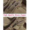 imageFlygo Mens Casual Lightweight Outdoor Fishing Work Safari Travel Photo Cargo Vest Jacket Multi PocketsFluorescent Yellow