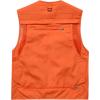 imageFlygo Mens Casual Lightweight Outdoor Fishing Work Safari Travel Photo Cargo Vest Jacket Multi PocketsOrange