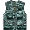 imageFlygo Mens Casual Lightweight Outdoor Fishing Work Safari Travel Photo Cargo Vest Jacket Multi PocketsGreen Camo