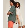 imageFlygo 3 Pack Men Oversized T Shirts Acid Washed Unisex Tee Loose Fit Short Sleeve Casual Streetwear Baggy Basic TopsArmygreen