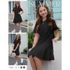 imageFlygo Girls Athletic Polo Dress for Tennis Golf Breathable Pique with Ruffle Trim Short Sleeve Summer Active Sports DressesBlack