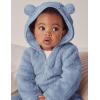 imageFlygo Girls Boys Fleece Hooded Jacket Unisex Toddler Sweatshirt Bear Ear Zip Up Sweater Outwear HoodieBlue