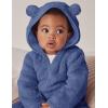 imageFlygo Girls Boys Fleece Hooded Jacket Unisex Toddler Sweatshirt Bear Ear Zip Up Sweater Outwear HoodieNavy