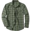 imageFlygo Mens Flannel Shirts Pearl Snap Long Sleeve Checkered Western Cowboy Brushed Plaid Regular Fit ShirtGreen