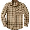 imageFlygo Mens Flannel Shirts Pearl Snap Long Sleeve Checkered Western Cowboy Brushed Plaid Regular Fit ShirtKhaki