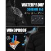 imageFlygo Mens Hooded Puffer Jacket Insulated Winter Waterproof Warm Coat Zipper Down Quilted JacketsNavy Blue