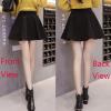 imageFlygo Womens High Waist ALine Flared Pleated Swing Wool Mini Skirt SkortGrey