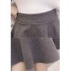 imageFlygo Womens High Waist ALine Flared Pleated Swing Wool Mini Skirt SkortGrey