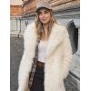 imageFlygo Womens Long Faux Fur Coats Fluffy Faux Fur Jacket Long Sleeve Lapel Furry Coats Fuzzy Winter JacketBeige