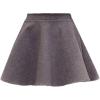 imageFlygo Womens High Waist ALine Flared Pleated Swing Wool Mini Skirt SkortGrey