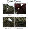 imageFlygo Cropped Cardigan Sweaters for Women Long Sleeve Cable Knit Cardigan Open Front Chunky Cardigan Sweaters with PocketsArmy Green