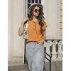 imageFlygo Womens Sweater Vest Lapel Button Down Sleeveless Tank Tops Cap Sleeve Knit Pullover Summer Spring Sweaters Vest TopKhaki