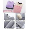 imageFlygo Unisex Boys Girls Fleece Lined Crewneck Sweatshirt Kids Warm Sherpa Pullover Sweater Sweatshirts Fall Winter ClothesLight Grey