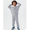 imageFlygo Unisex Boys Girls Fleece Lined Crewneck Sweatshirt Kids Warm Sherpa Pullover Sweater Sweatshirts Fall Winter ClothesLight Grey