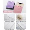imageFlygo Unisex Boys Girls Fleece Lined Crewneck Sweatshirt Kids Warm Sherpa Pullover Sweater Sweatshirts Fall Winter ClothesWhite