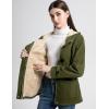 imageFlygo Sherpa Lined Winter Jackets for Women Fleece Hoodie Jacket Warm Fall Winter Toggle Duffle CoatsArmy Green