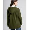 imageFlygo Sherpa Lined Winter Jackets for Women Fleece Hoodie Jacket Warm Fall Winter Toggle Duffle CoatsArmy Green