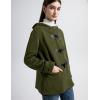 imageFlygo Sherpa Lined Winter Jackets for Women Fleece Hoodie Jacket Warm Fall Winter Toggle Duffle CoatsArmy Green