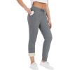 imageFlygo Womens Sherpa Fleece Lined Joggers Sweatpants Winter Warm Pants with Pockets XS2XLLight Grey
