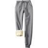 imageFlygo Womens Sherpa Fleece Lined Joggers Sweatpants Winter Warm Pants with Pockets XS2XLLight Grey