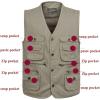 imageFlygo Mens Casual Cotton Outdoor Work Safari Travel Photo Vest with Multi PocketsArmy Green